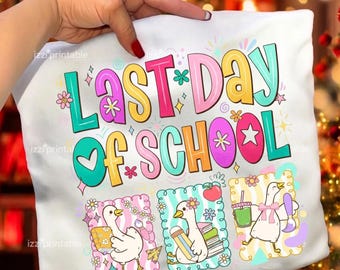 Último día de clases PNG, Gráfico de verano de Silly Goose (Descarga digital)