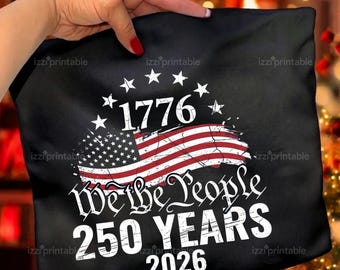 PNG del 250 aniversario de We The People, bandera estadounidense retro patriótica, gráfico del 4 de julio de 1776-2026, camiseta de celebración del 250 aniversario de Estados Unidos PNG, EE. UU.