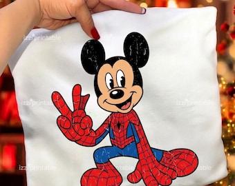Camiseta de Mickey Spider, camiseta de Disney Spiderman, sudadera infantil de Disneyland Spider, camiseta de Marvel Spider Boy
