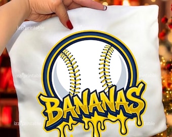 Plátano de Savannah PNG + Plátanos de béisbol PNG adicionales, Gráfico de béisbol de Savannah, Camiseta de plátano, Goteo de béisbol, Amante del béisbol PNG, Mascota escolar