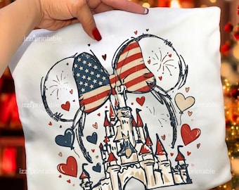 Diseño PNG de Mickey 4 de julio: Diseños patrióticos de la bandera estadounidense (descarga digital)