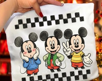 Mickey y sus amigos PNG: Diseños imprimibles de vacaciones familiares (descarga instantánea)