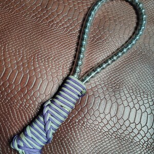 Textured Beaded Impact Loop | Hand-Wrapped Paracord Handle, Sensory Play Tool