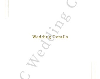 Pianificatore di dettagli per il matrimonio in formato PDF stampabile / Guida alla cerimonia e al ricevimento
