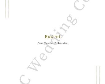 Strumento di monitoraggio del budget per il matrimonio / Pianificatore di pagamenti (PDF stampabile)