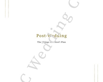 Lista di controllo post-matrimonio stampabile in PDF
