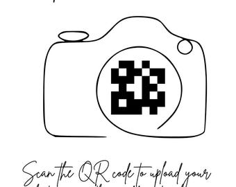 Modello di codice QR per app di foto di matrimonio