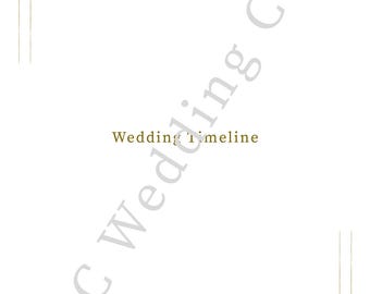 Modello di cronologia del matrimonio stampabile in PDF