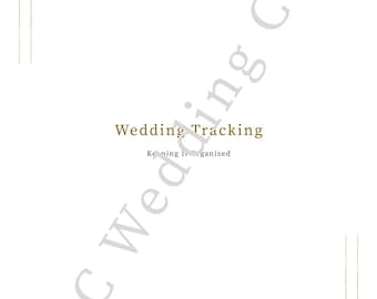 Modello PDF stampabile per il monitoraggio del matrimonio / Acquisti, noleggi, progetti fai da te