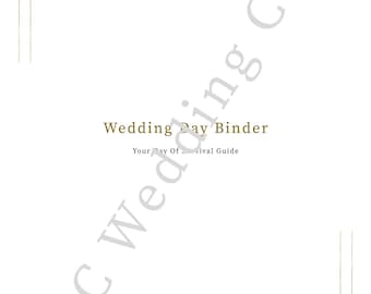 Modello di raccoglitore per il giorno del matrimonio stampabile in PDF