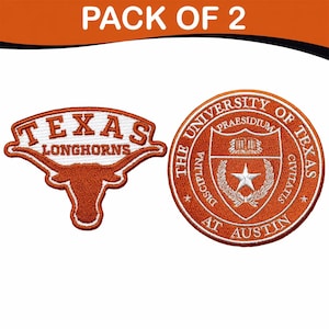 Parche de los Texas Longhorns / Parche universitario / Parches universitarios bordados