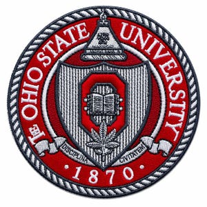 Toppa con stemma dell'Ohio State / Toppa ricamata con sigillo universitario / Toppe con logo del college
