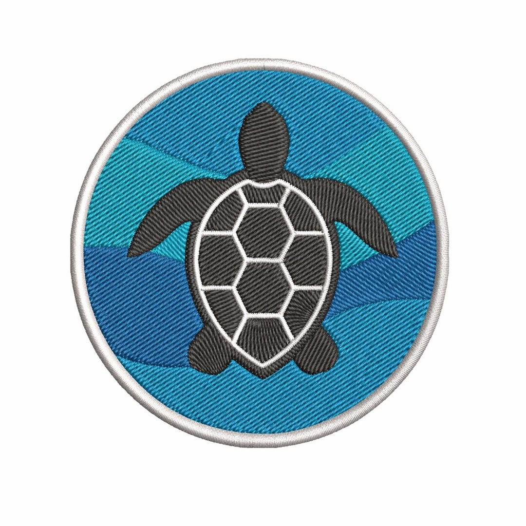 Sea Turtle Embroidered Patch | Marine Patch | Iron on Jacket Hat ...