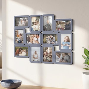 Träväggramset, Stor familjebildramscollage, Minnesväggdekoration