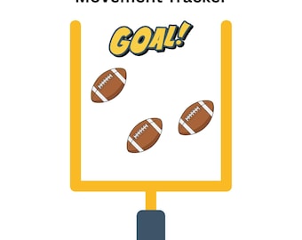 Goal Post Movement Tracker | Kids Obstacle Course, Sensory Activity (Digital Download)