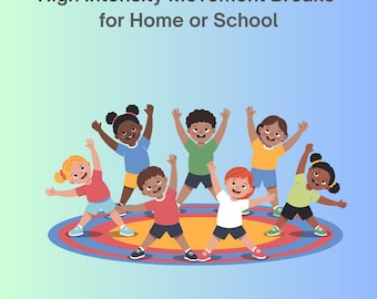 Kids Movement Break Cards | High Intensity Sensory Activities (Digital Download)
