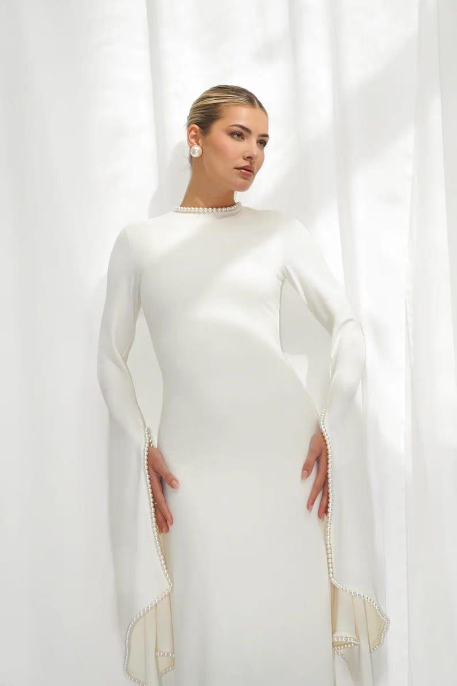 Modest White Maxi Dresses - Etsy