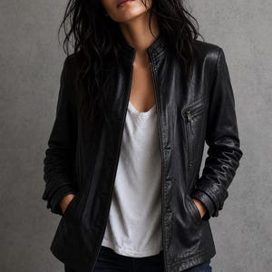 Handmade Women's Burgundy Leather Jacket | Genuine Lambskin Distressed Button-Up Jacket