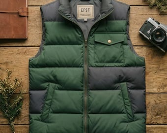Handmade Luxury Puffer Vest Warm Sleeveless Waistcoat  Quilted Gilet Body Warmer Lightweight Winter Padded High-End Winter Layering Piece