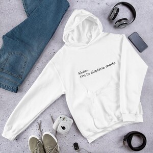 Khalas I’m in Airplane Mode Hoodie | Funny Arabic Hoodie | Burnout Sweatshirt | Arab Streetwear | Cosy Travel Hoodie