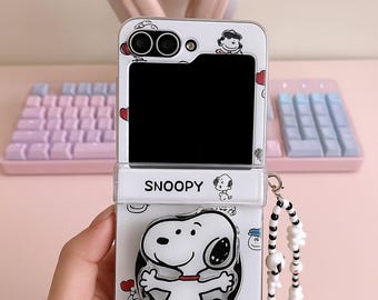 Snoopy & Charlie Brown Samsung Galaxy Z Flip Case | Magnetic Wireless Charging TPU Cover