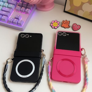 Gradient Candy Color Magnetic Case for Galaxy Z Flip with Hinge Protection image 8