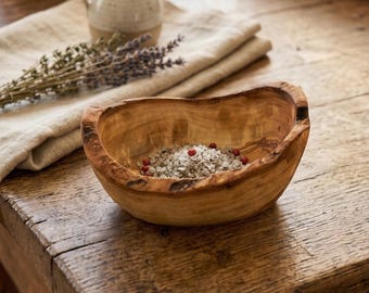 Handmade Wooden Bowl  – Natural Wood Dish, Rustic Small Serving Bowl
