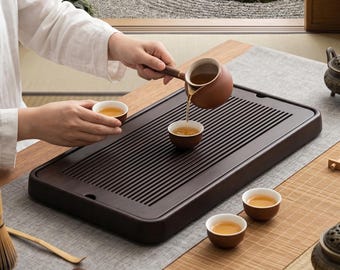 Handmade Heavy Bamboo Tea Tray