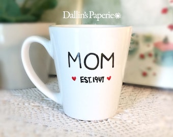Mother's Day Gift for Mom Mug - Mom mug - Mother mug - Mom Coffee Cup Custom mug - Personalized mug - hand painted mug