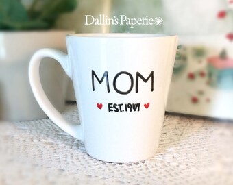 Mother's Day Gift for Mom Mug - Mom mug - Mother mug - Mom Coffee Cup Custom mug - Personalized mug - hand painted mug