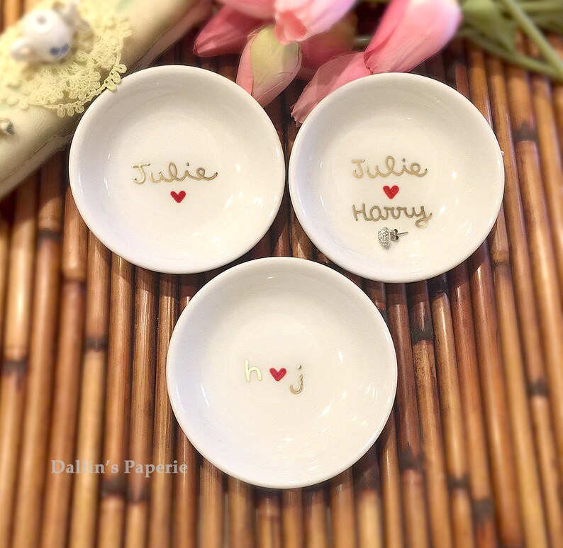 Personalized RING DISH Engagement Gift Mug Hand Painted Etsy