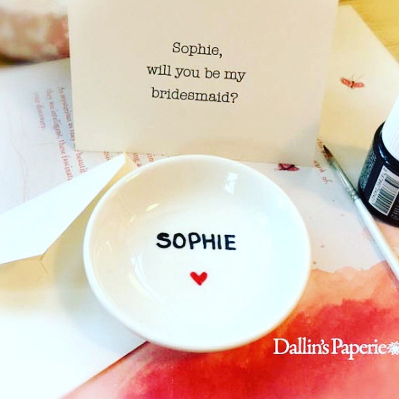 Personalized RING DISH Engagement Gift Mug Hand Painted Etsy