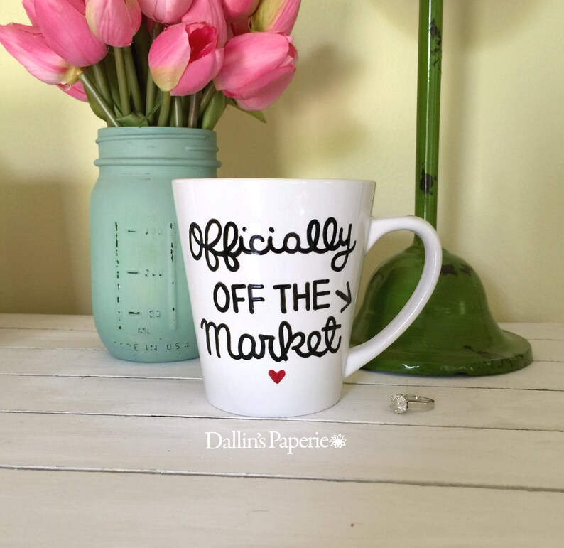 Personalized Mug Engagement Gift Mug Hand Painted Mug Etsy