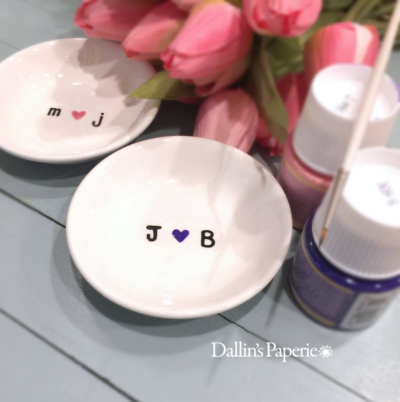 Engagement RING DISH Personalized Gift Hand Painted Gift Etsy