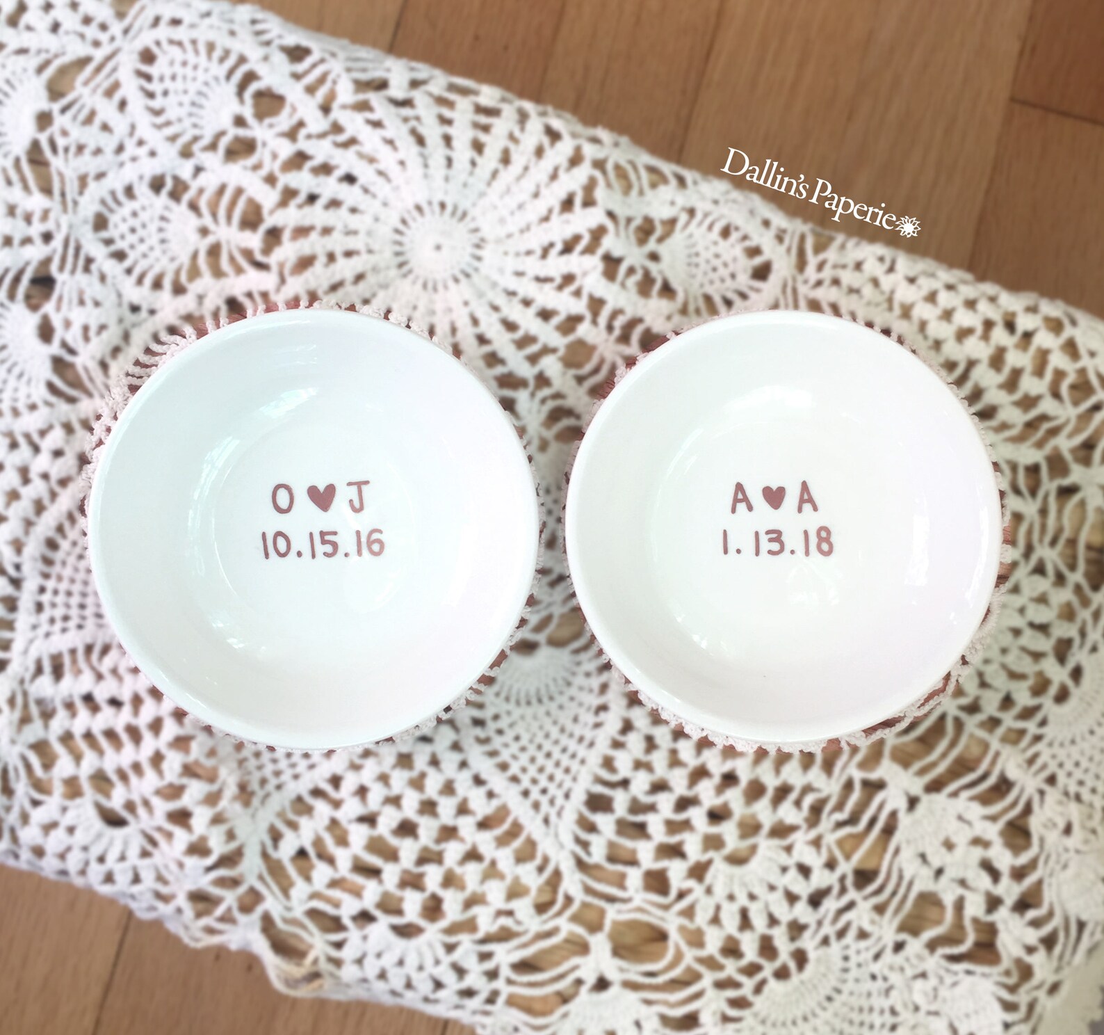 Personalized RING DISH Engagement Gift Metallic Rose Gold Etsy