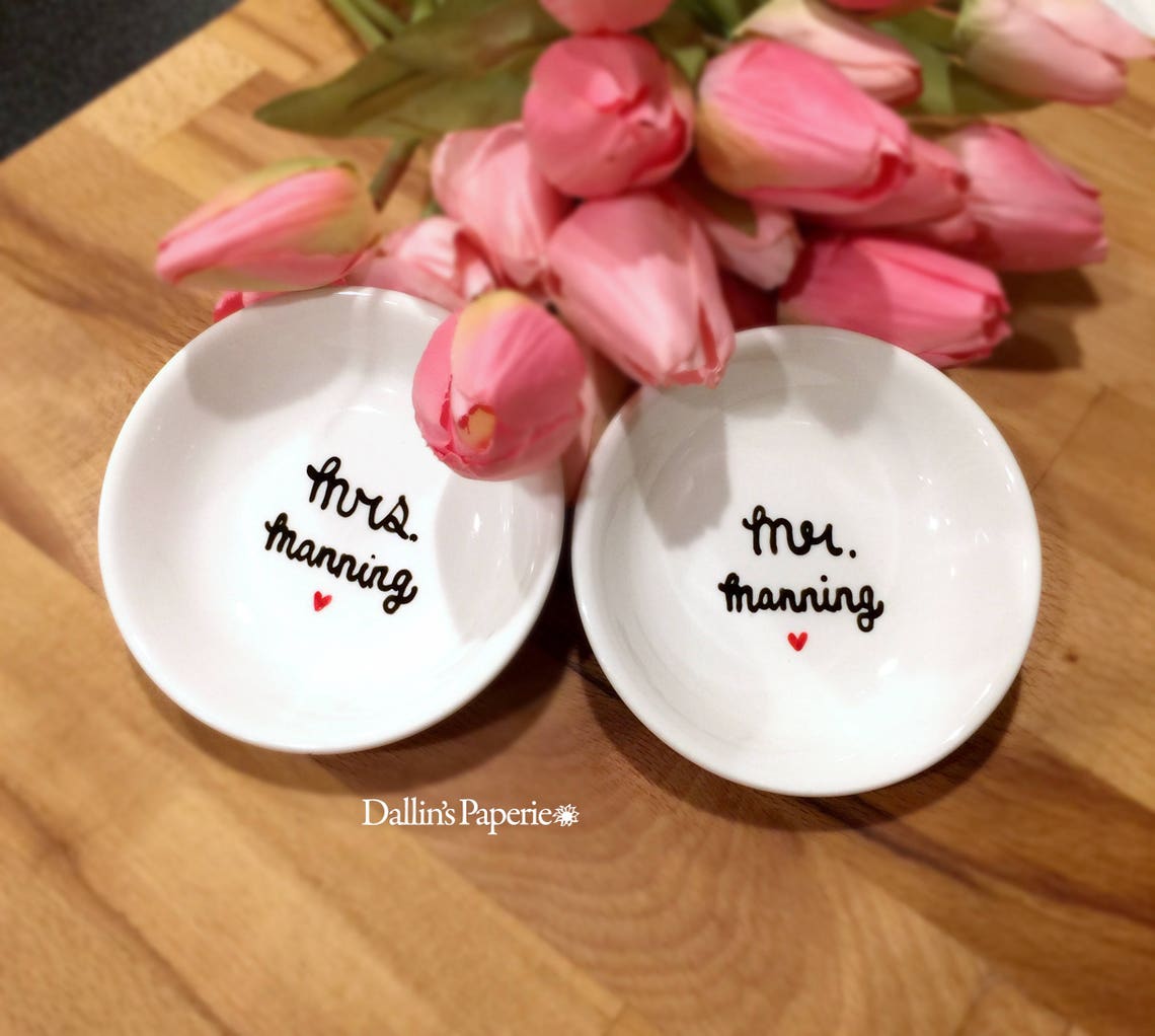 Engagement RING DISH Personalized gift Hand painted Gift Etsy