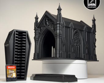 Supporto per giochi Nintendo Switch a forma di mausoleo gotico - [file digitale .STL]