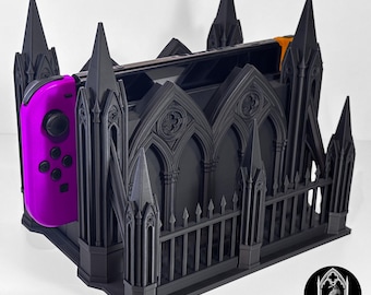 Supporto dock a forma di cattedrale gotica per Nintendo Switch 1 - [file digitale .STL]