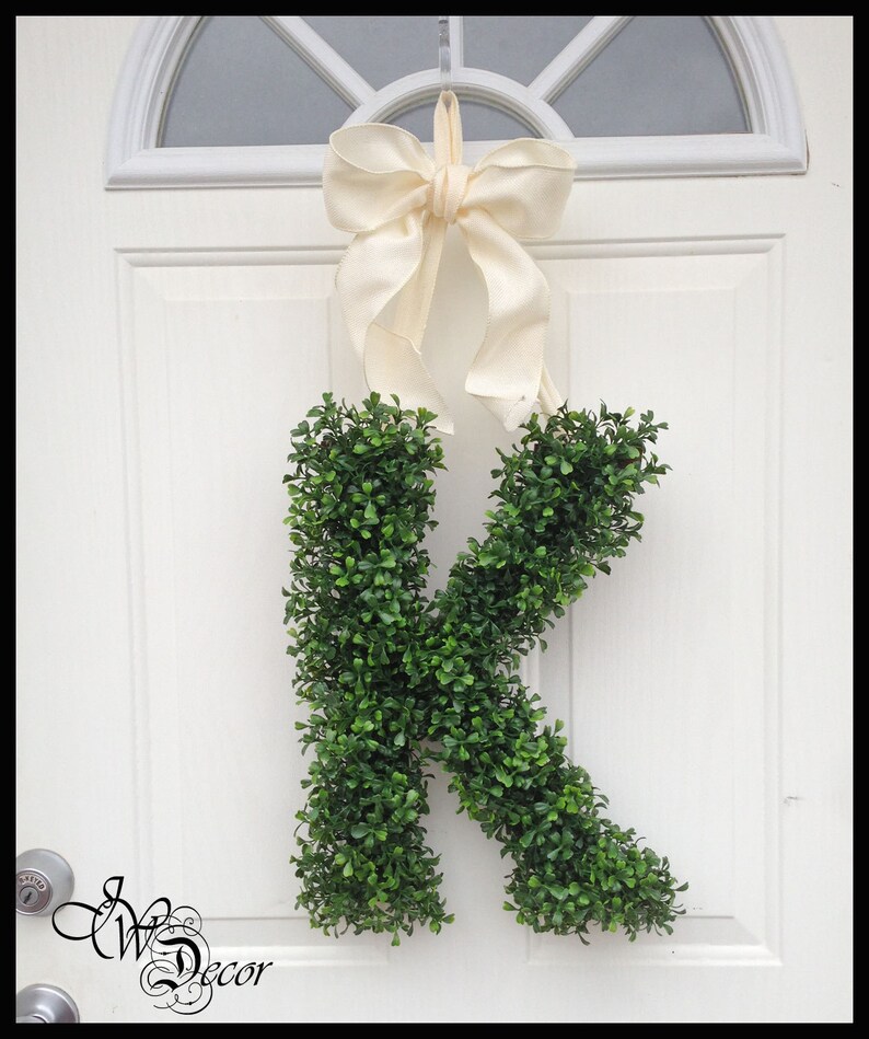 Black and Burlap Everyday Year Letter Door Hanger Letter T Monogrammed Door Hanger Mom Gift