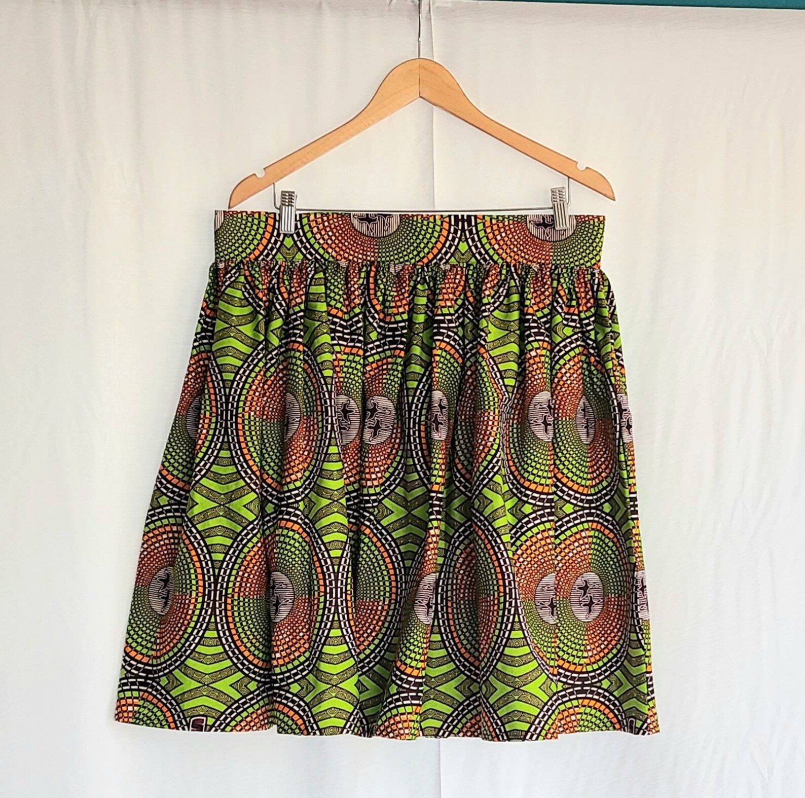 African Print Gathered Waist Skirt African Print High Waist - Etsy UK