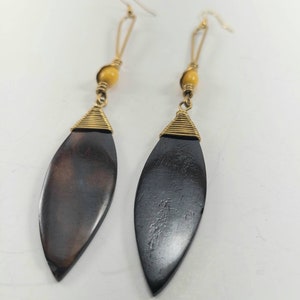 African hand made bone drop earrings