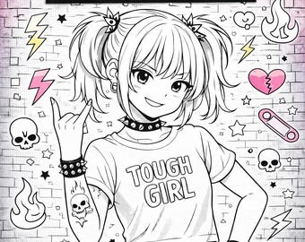 Libro para colorear de anime callejero