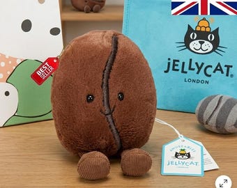 JELLYCAT Amuseable Kaffeebohne Stofftier 8 x 13 cm Plüschtier Tags