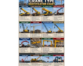 Crane Type Identification Chart Poster