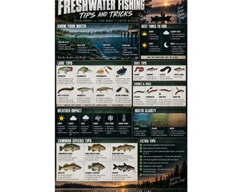 Freshwater Fishing Tips and Tricks Poster Guide