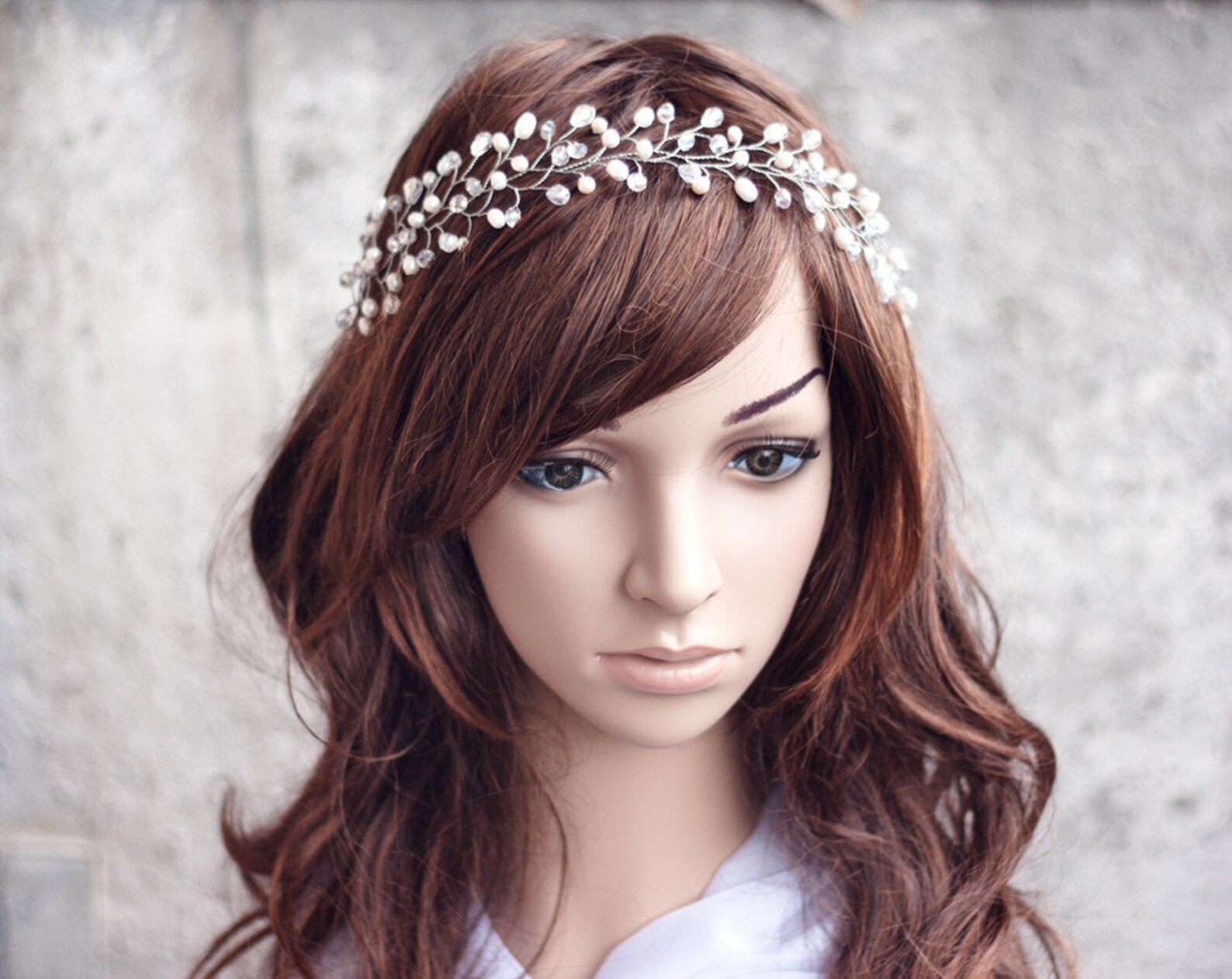 Silver Headband Crystal Headband Headband Silver Bride Etsy