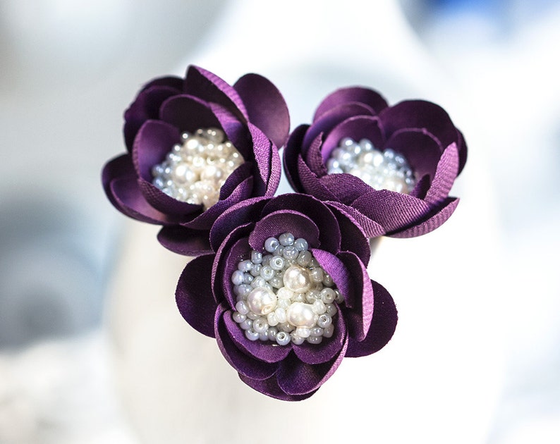 flower hair clips
