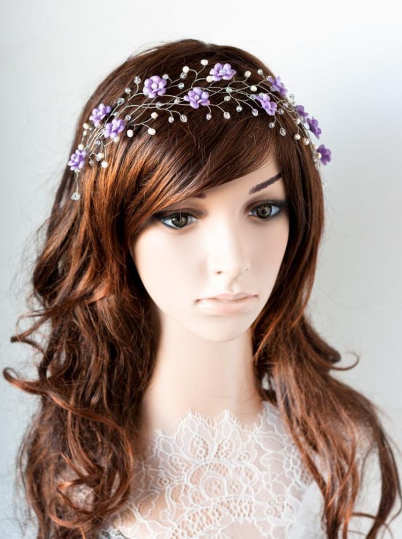 Rose gold hair accessories Flower rose gold hair crown Flower Etsy