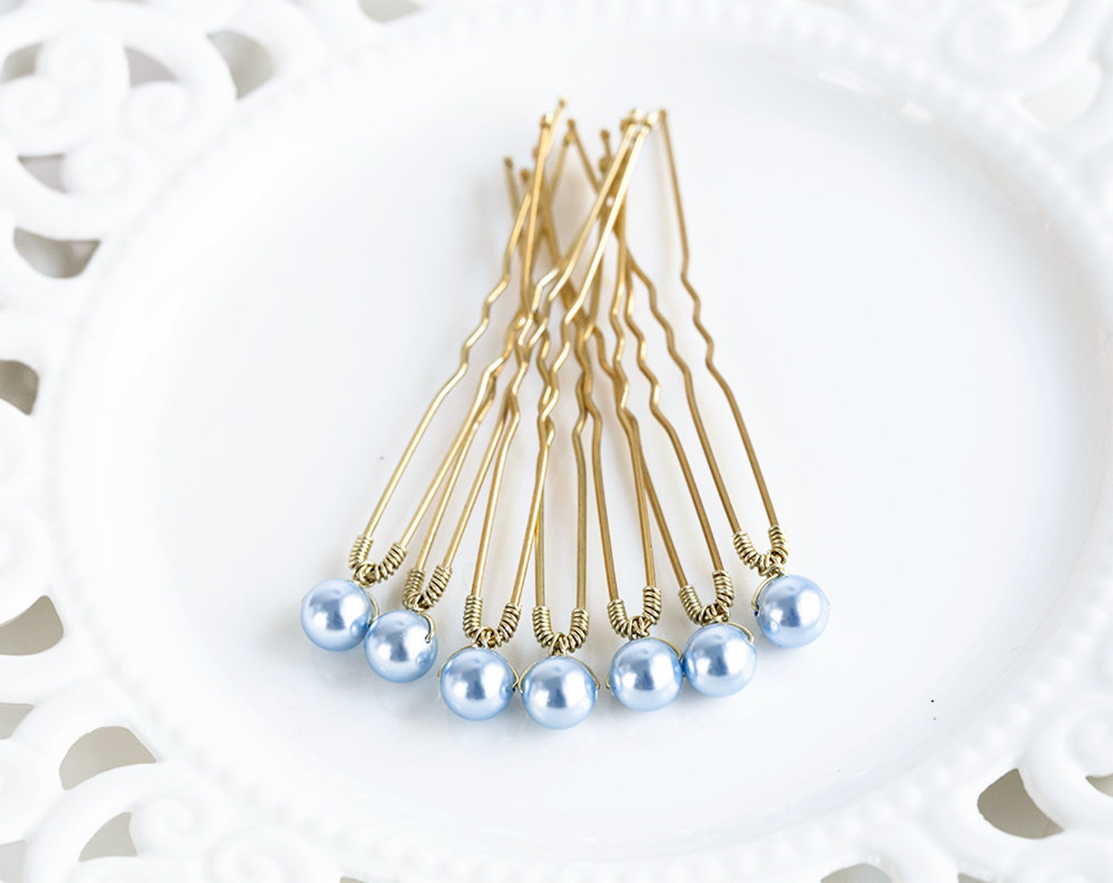 Something Blue Bridal Hair Pins - wide 3