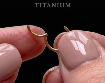 20G/18G/16G Titan Clicker / Scharniersegment Nasenring / Septum Clicker Ring / Knorpelring / Nasenring / Helixohrring Hoop